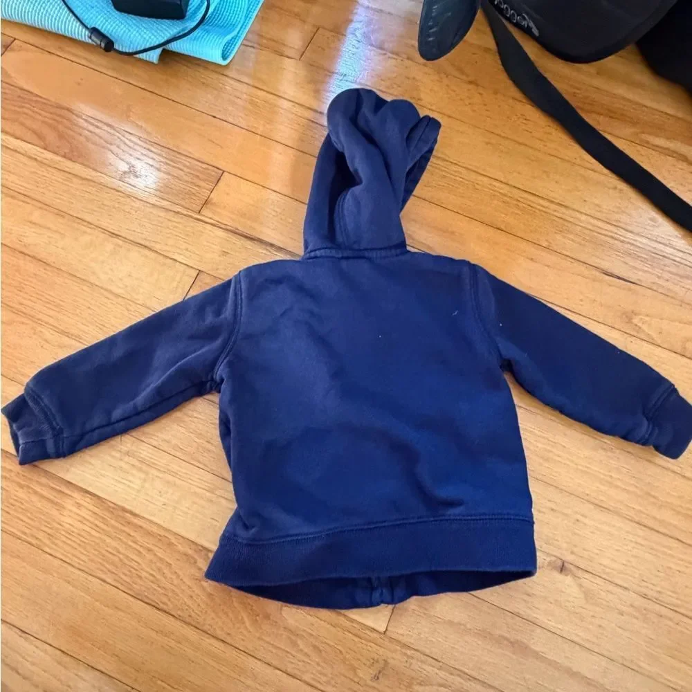Gap Fuzzy Lined Sweatshirt 12-18m blue
